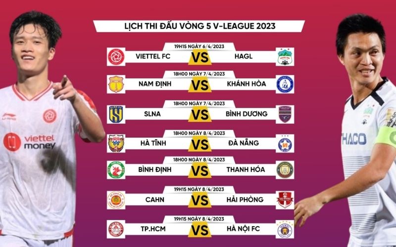 Thỏa mãn đam mê bóng đá cùng Lịch thi đấu V-League mới nhất tại nhà cái 8xbet